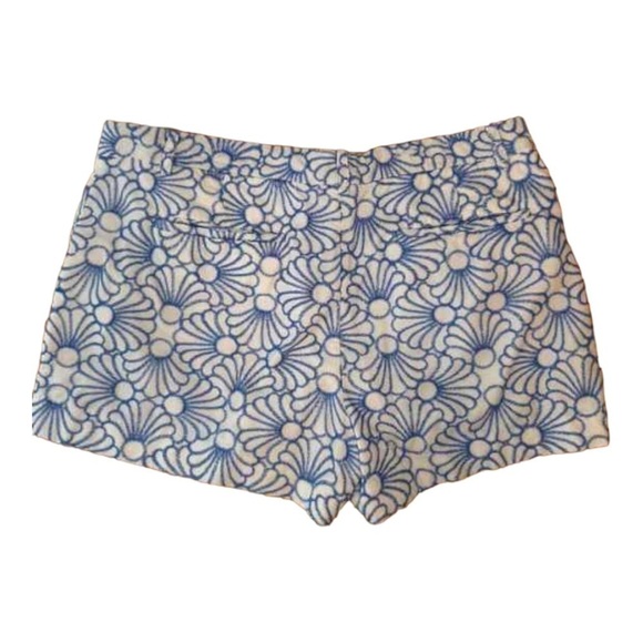 Joe Fresh Cotton Floral Embroidered Blue & White Shorts - Picture 2 of 12
